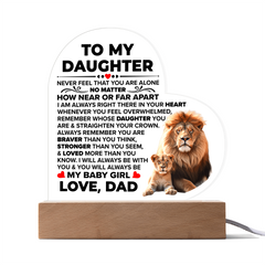 To My Daughter Braver – Acrylic Heart Plaque